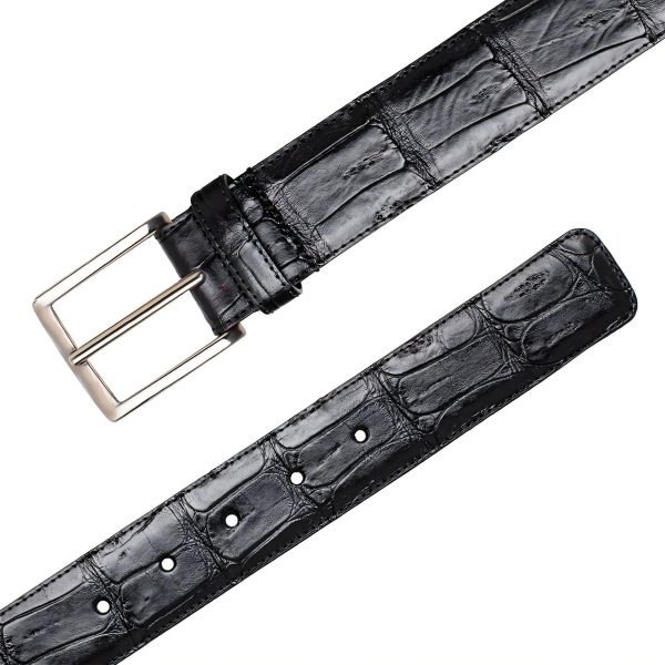 Double Stitch Leather Belt Dark Brown 400MM