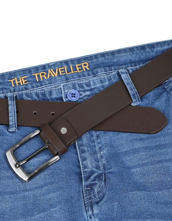 BROWN TEXTURE CASUAL BELT