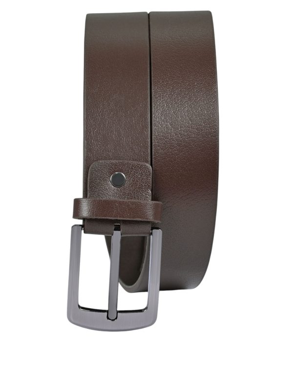 BROWN TEXTURE CASUAL BELT