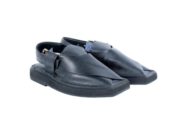 PESHAWARI CHAPPAL BLACK KAPTAN MILD